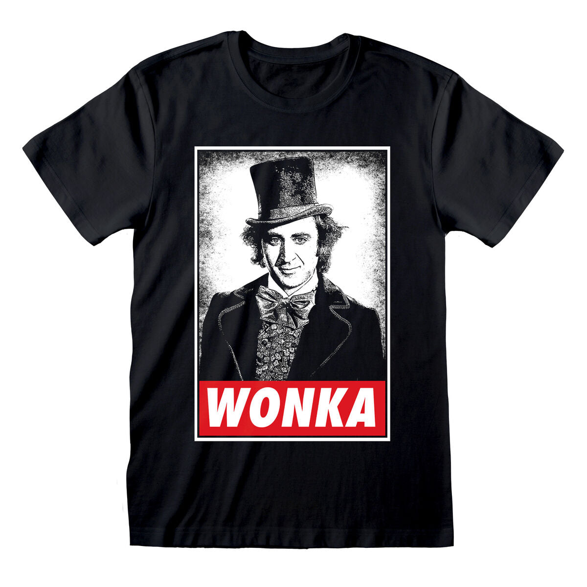 Willy Wonka Unisex Kurzarm-T-Shirt Schwarz – XXL