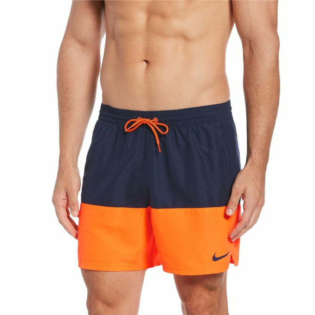 Nike Volley Men's Swim Shorts - Orange, Navy Blue