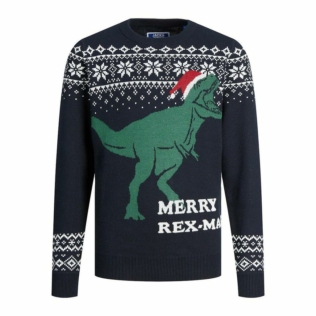 Jack & Jones Unisex Jumper T REX Dunkelblau – Produktansicht 1