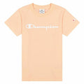 Child's Short Sleeve T-Shirt Champion Crewneck T-Shirt Pink