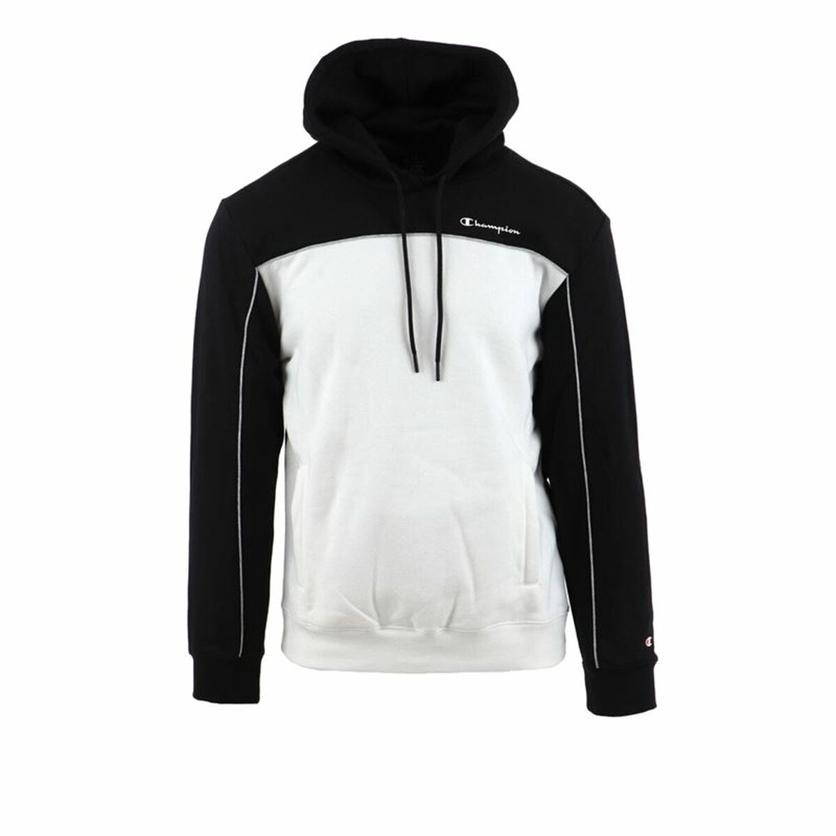 Champion Herren Hoodie Schwarz Weiß – Produktansicht 4