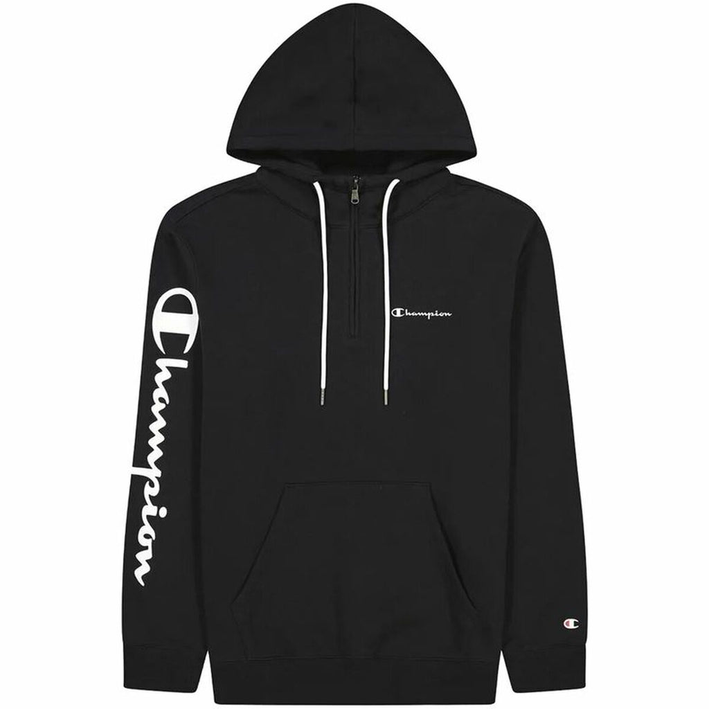 Champion Herren Hoodie Half Zip Schwarz – Produktansicht 2