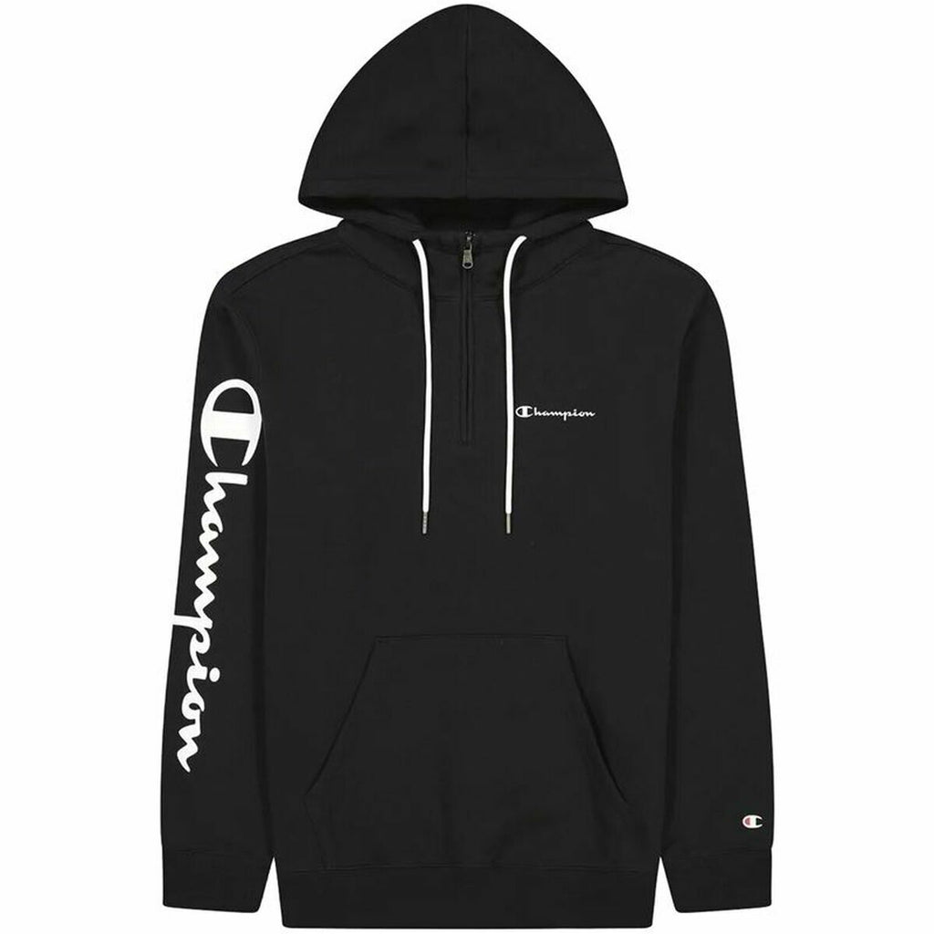 Champion Herren Hoodie Half Zip Schwarz – Produktansicht 3