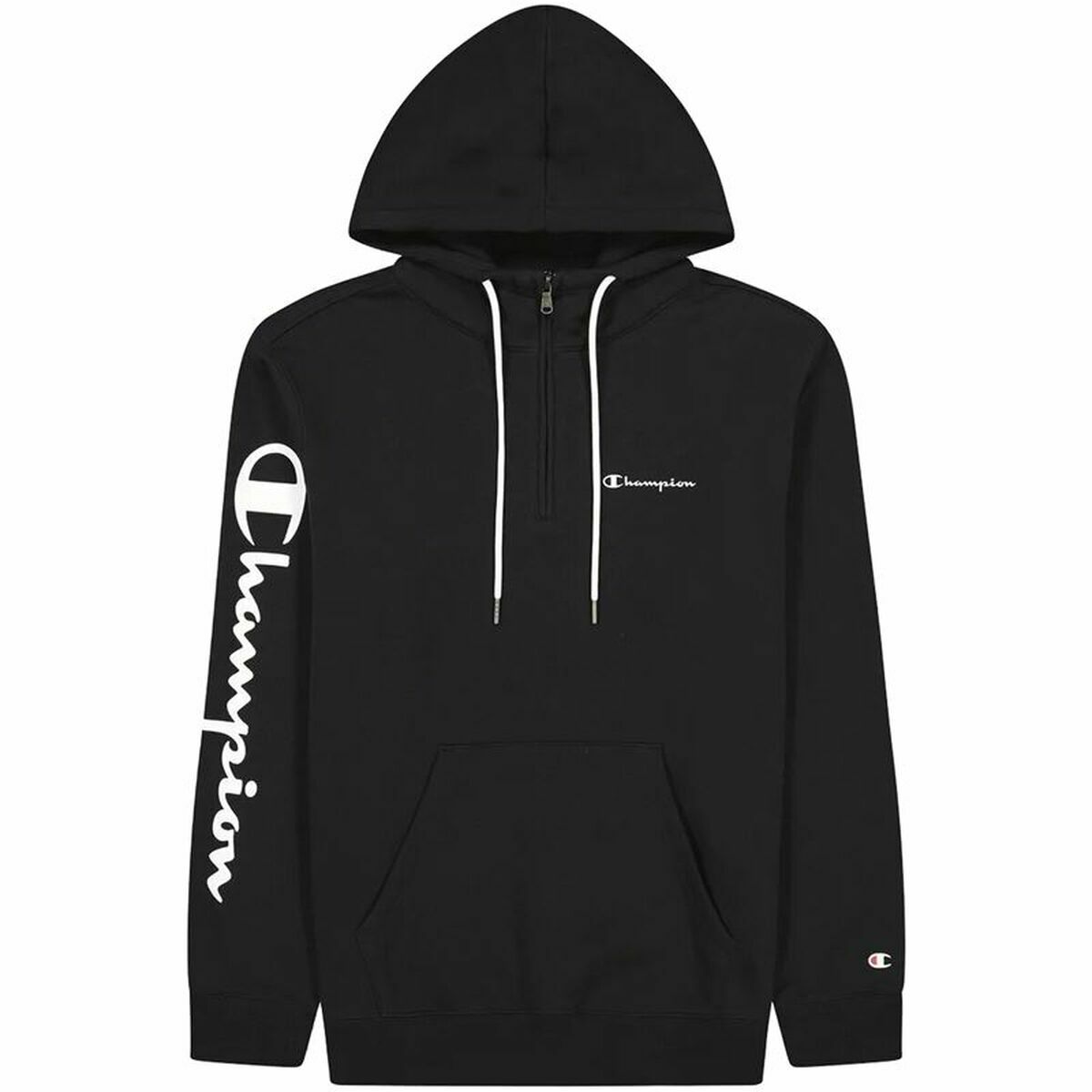 Champion Herren Hoodie Half Zip Schwarz – Produktansicht 4
