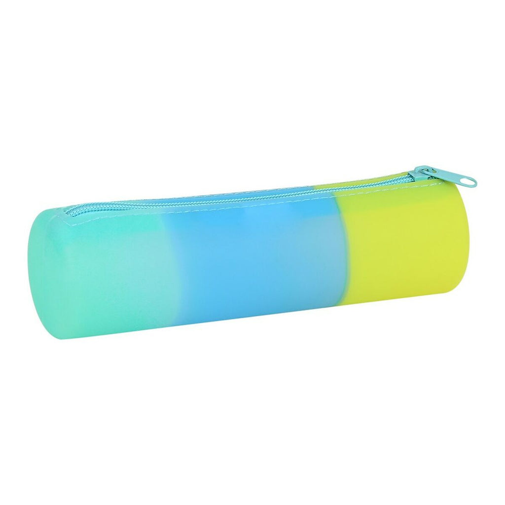 Safta Cylindrical Federmäppchen Blau Grün Gelb