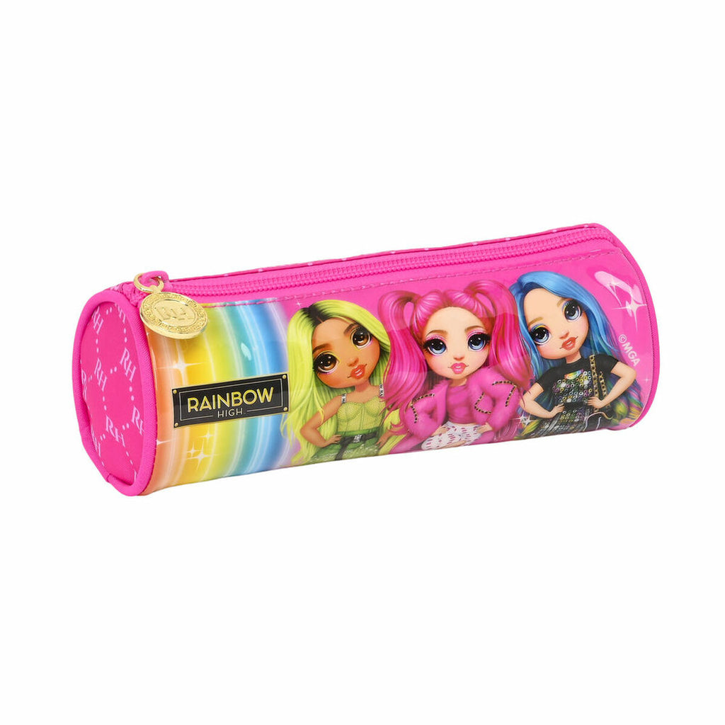 Rainbow High Cylindrical Federmäppchen Fuchsia