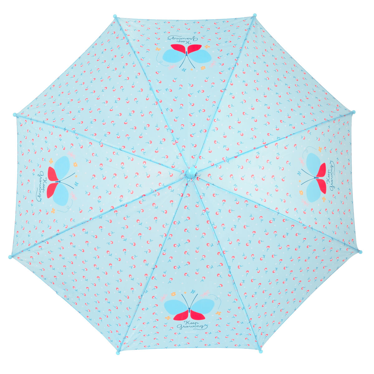 BlackFit8 Regenschirm Mariposa Blau – Produktansicht 2