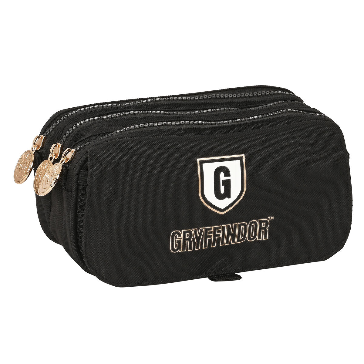 Dreifach-Federmäppchen Harry Potter Bravery Schwarz – Produktansicht 1