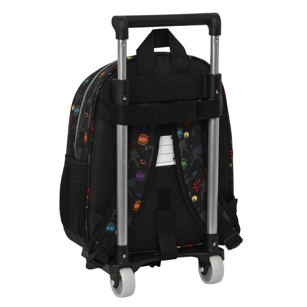 Schulrucksack mit Rollen The Avengers Super heroes Schwarz (27 x 33 x 10 cm)