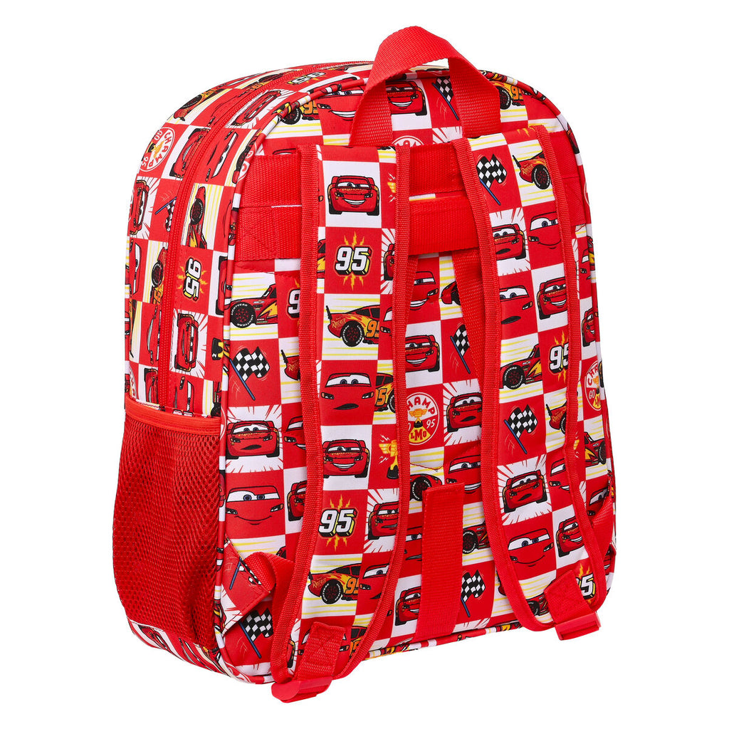 Schulrucksack Cars Let's race Rot Weiß – Produktansicht 2