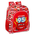 Schultasche Cars Let's race Rot Weiß (32 x 38 x 12 cm)