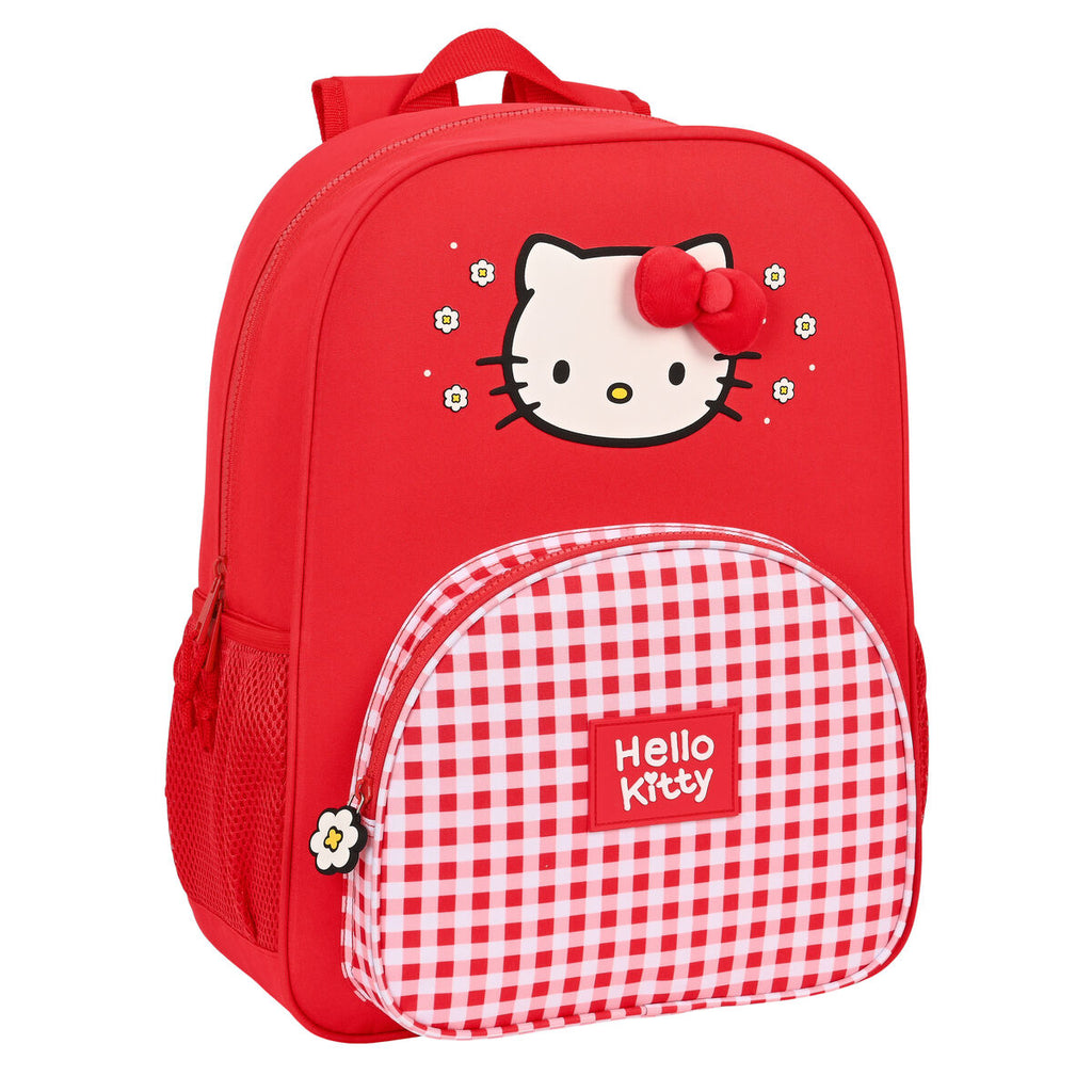 Schultasche Hello Kitty Spring Rot (33 x 42 x 14 cm)