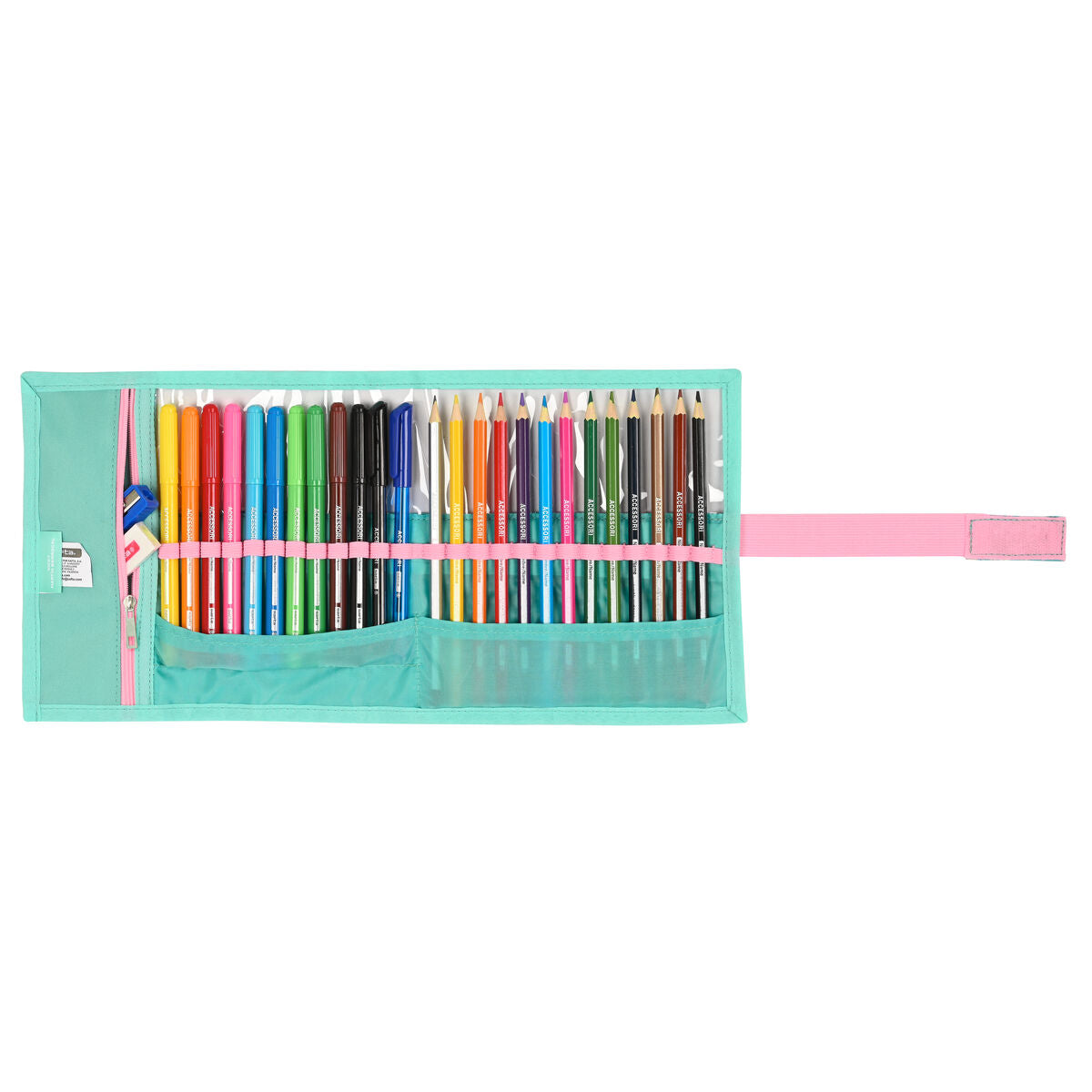 Schule Etui mit Accessories Vicky Martín Berrocal Mint paradise Mint (27 Teile) (7 x 20 x 7 cm)