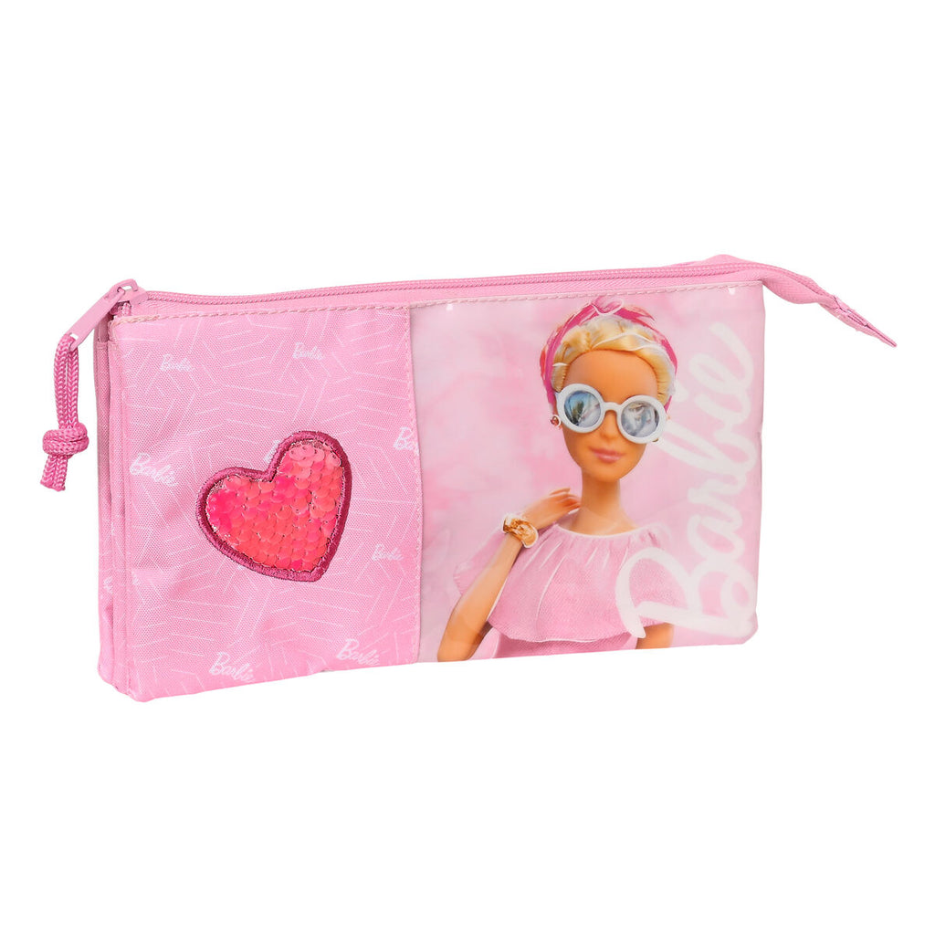Barbie Dreifach-Federmäppchen Girl Rosa – Produktansicht 1
