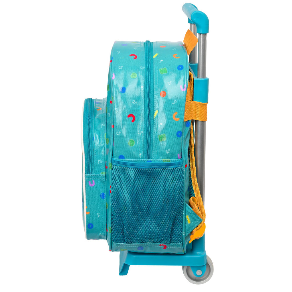 Schulrucksack mit Rollen CoComelon Back to class Hellblau (26 x 34 x 11 cm)