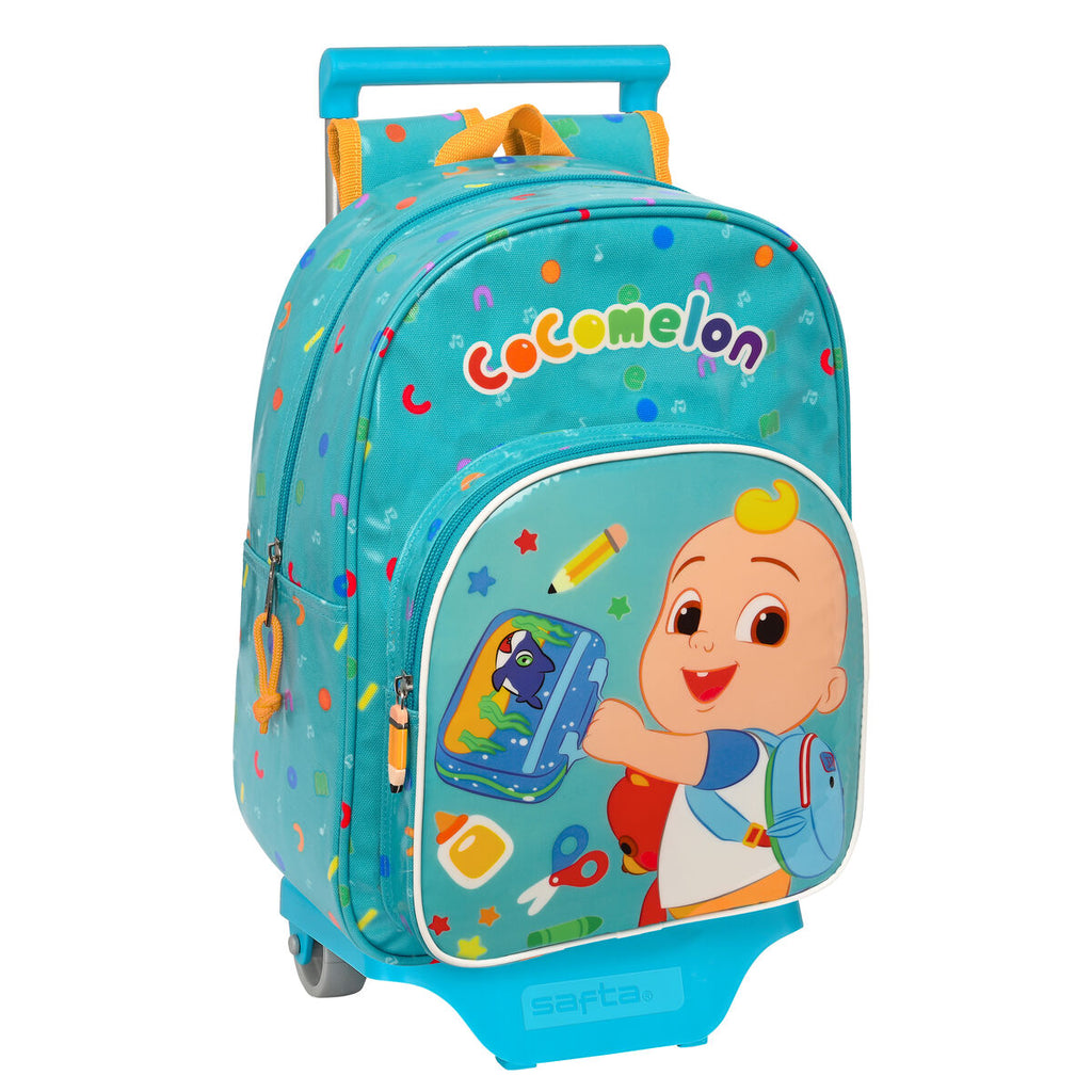 Schulrucksack mit Rollen CoComelon Back to class Hellblau (26 x 34 x 11 cm)
