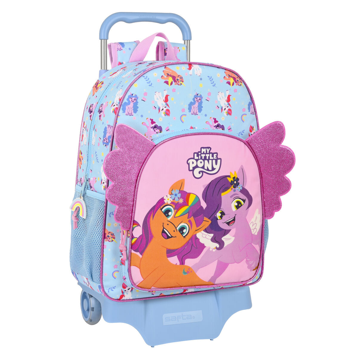 Schulrucksack mit Rollen My Little Pony Wild & free Blau Rosa 33 x 42 x 14 cm