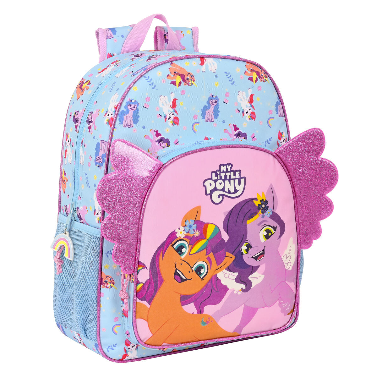 Schultasche My Little Pony Wild & free Blau Rosa 33 x 42 x 14 cm