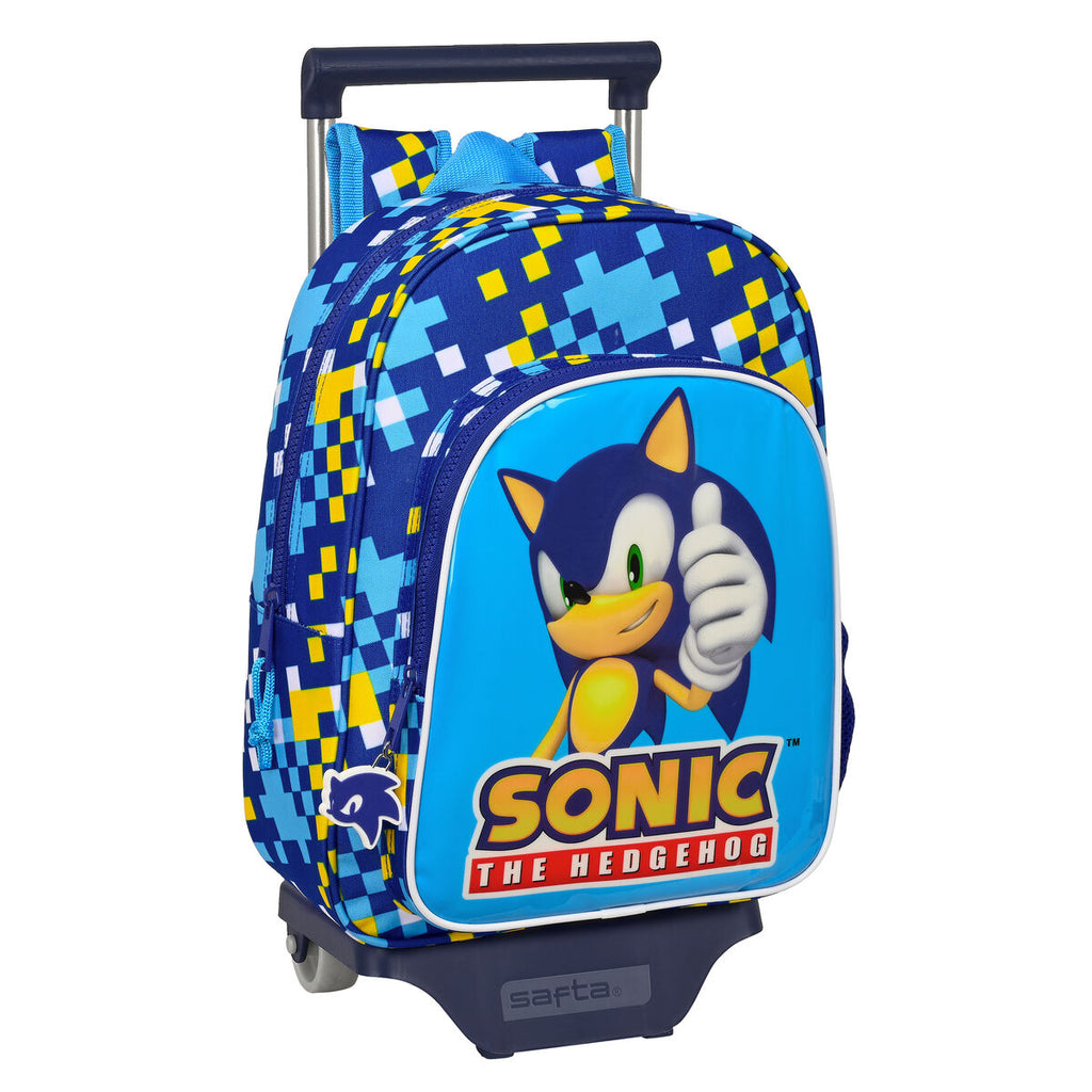 Schulrucksack mit Rollen Sonic Speed 26 x 34 x 11 cm Blau