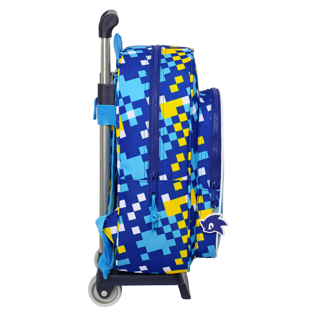 Schulrucksack mit Rollen Sonic Speed 26 x 34 x 11 cm Blau