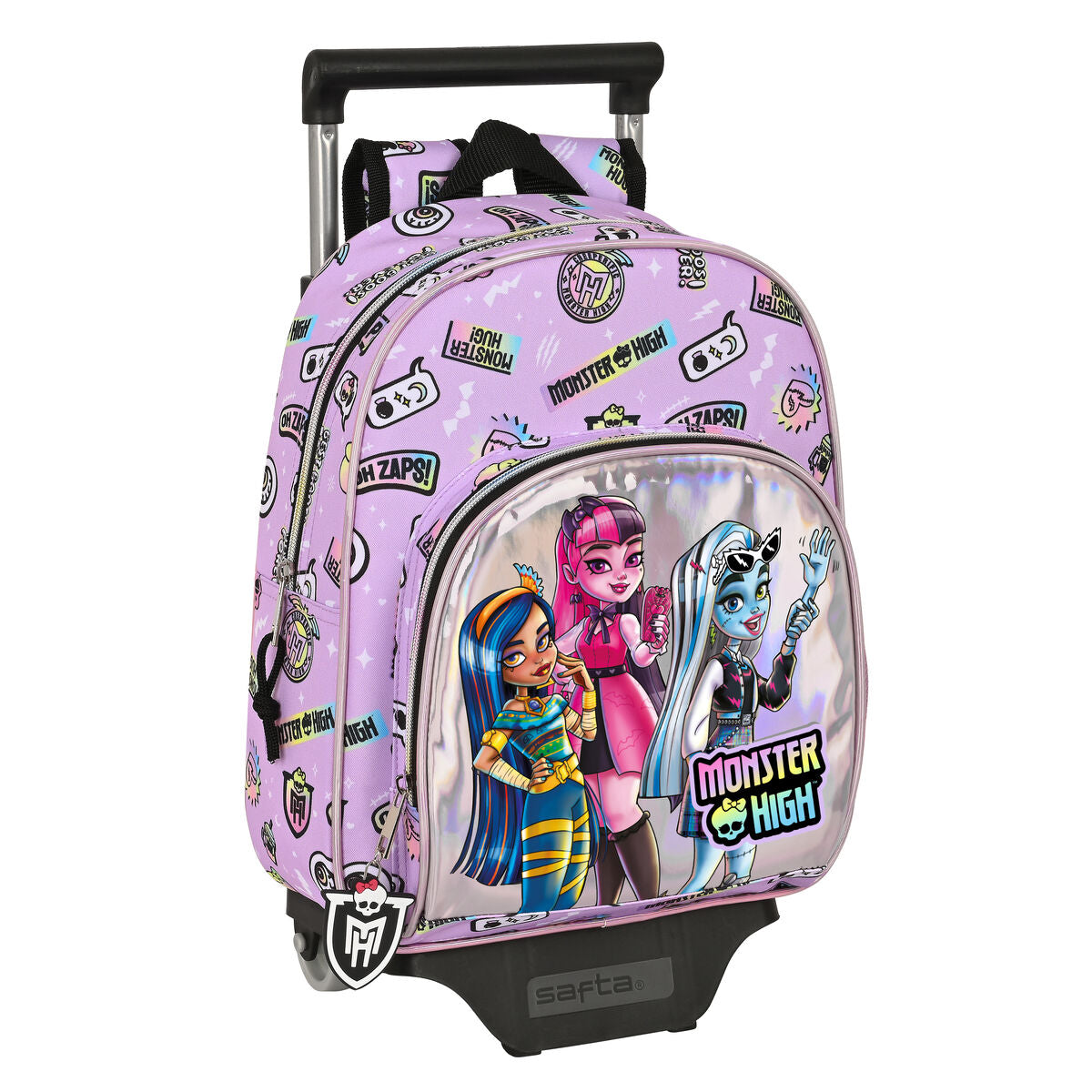 Schulrucksack mit Rollen Monster High Best boos Flieder 28 x 34 x 10 cm