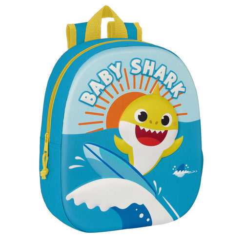 Baby Shark Schultasche 3D Blau – Produktansicht 1