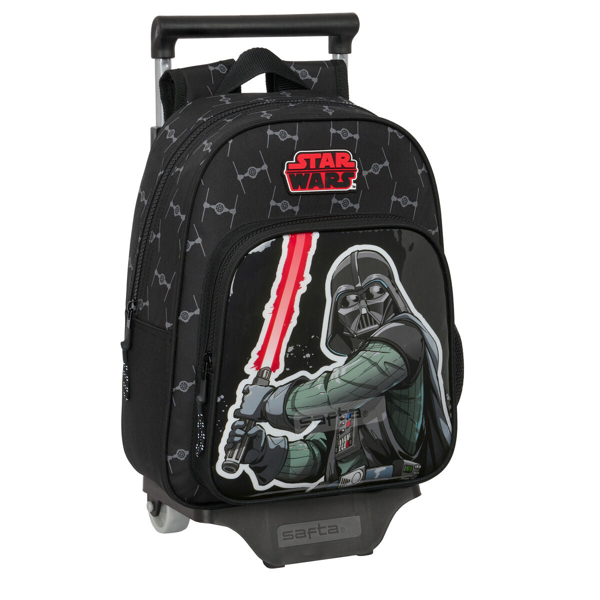 Schulrucksack mit Rollen Star Wars The fighter Schwarz 27 x 33 x 10 cm