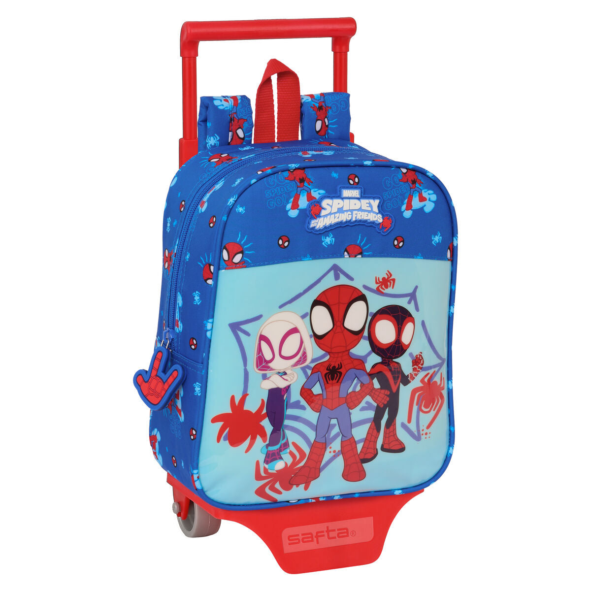 Schulrucksack mit Rollen Spidey Blau 22 x 27 x 10 cm