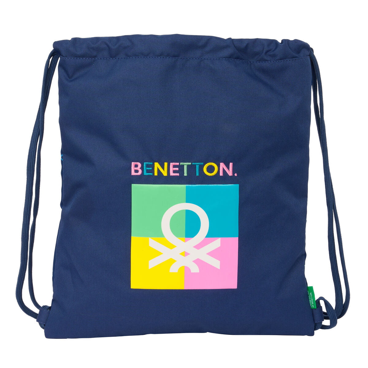 Rucksack mit Kordeln Benetton Cool Dunkelblau Blau 35 x 40 x 1 cm