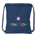 Benetton Rucksack mit Strings Damero Dunkelblau – Produktansicht 1