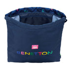 Benetton Rucksack mit Strings Damero Dunkelblau – Produktansicht 4