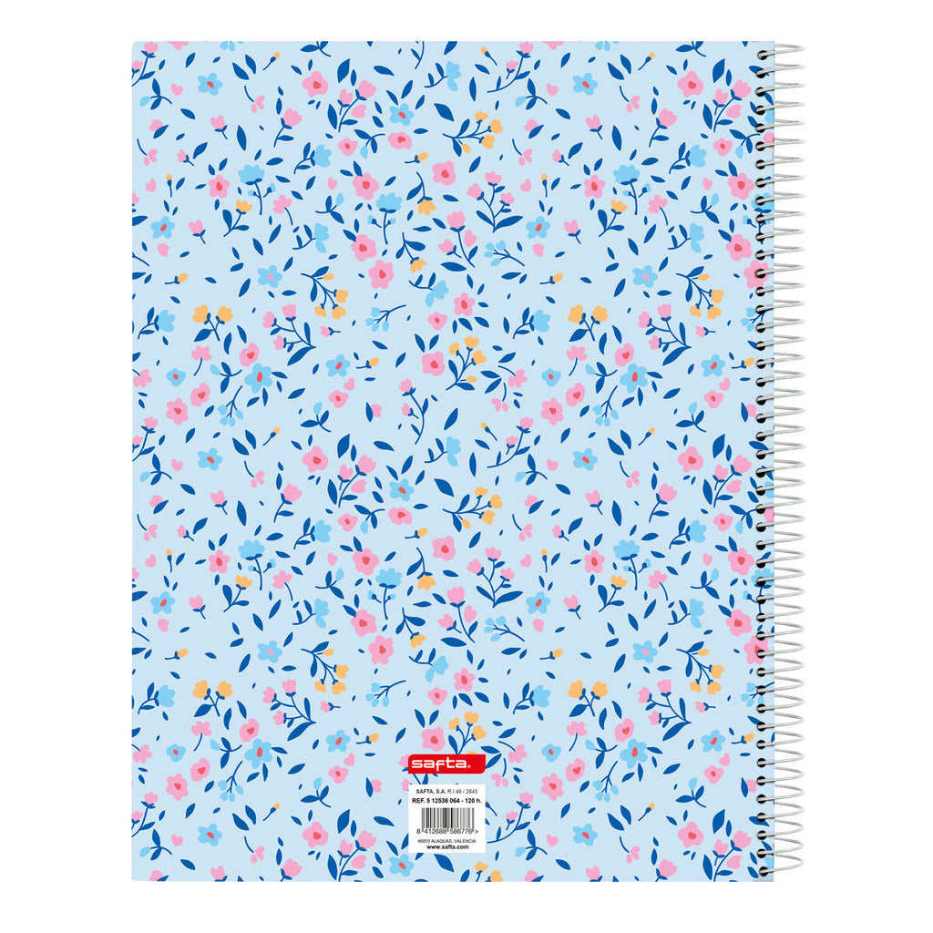 Vicky Martín Berrocal Notizbuch Paraíso Blau Rosa A4 120 Sheets – Produktansicht 2