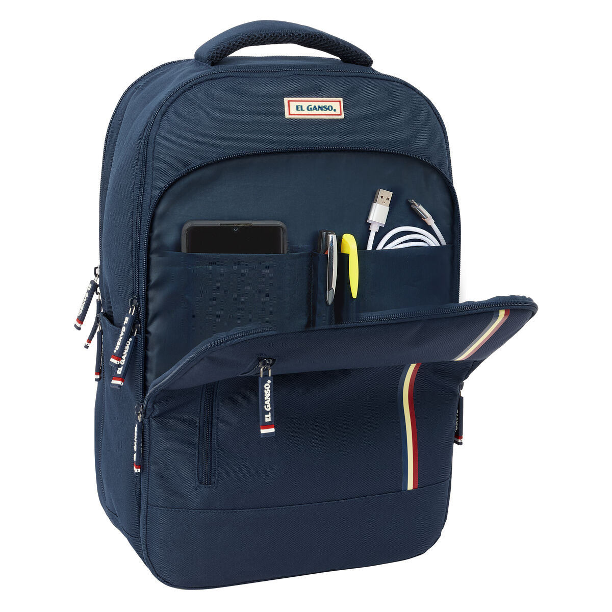 Rucksack für Notebook & Tablet mit USB Ausgang El Ganso Eclipse Dunkelblau – Produktansicht 3