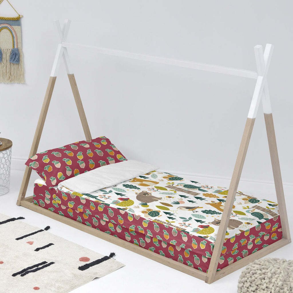 HappyFriday Gesteppte Bettwäsche mit Reißverschluss Moshi Harvestwood Mehrfarbig – Produktansicht 2