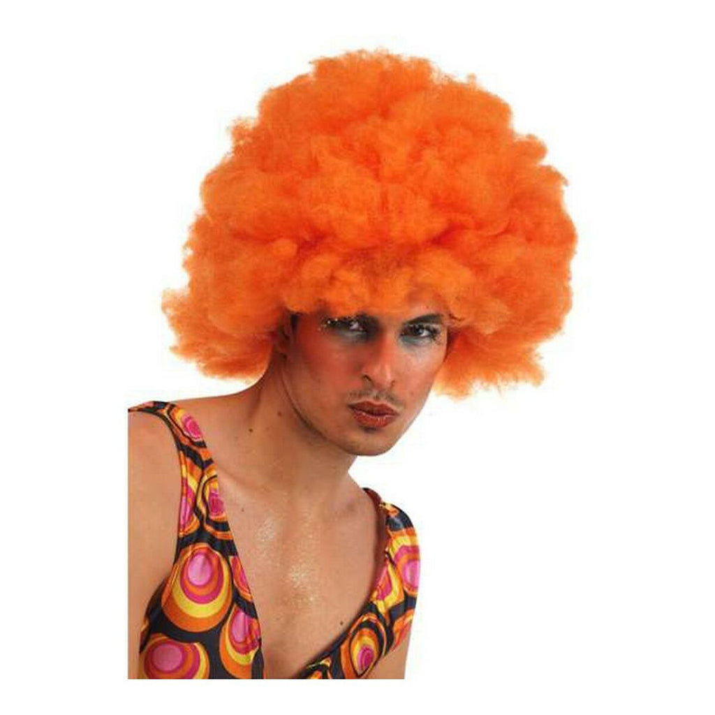 Curly Haar Wig Mehrfarbig Orange – Produktansicht 2