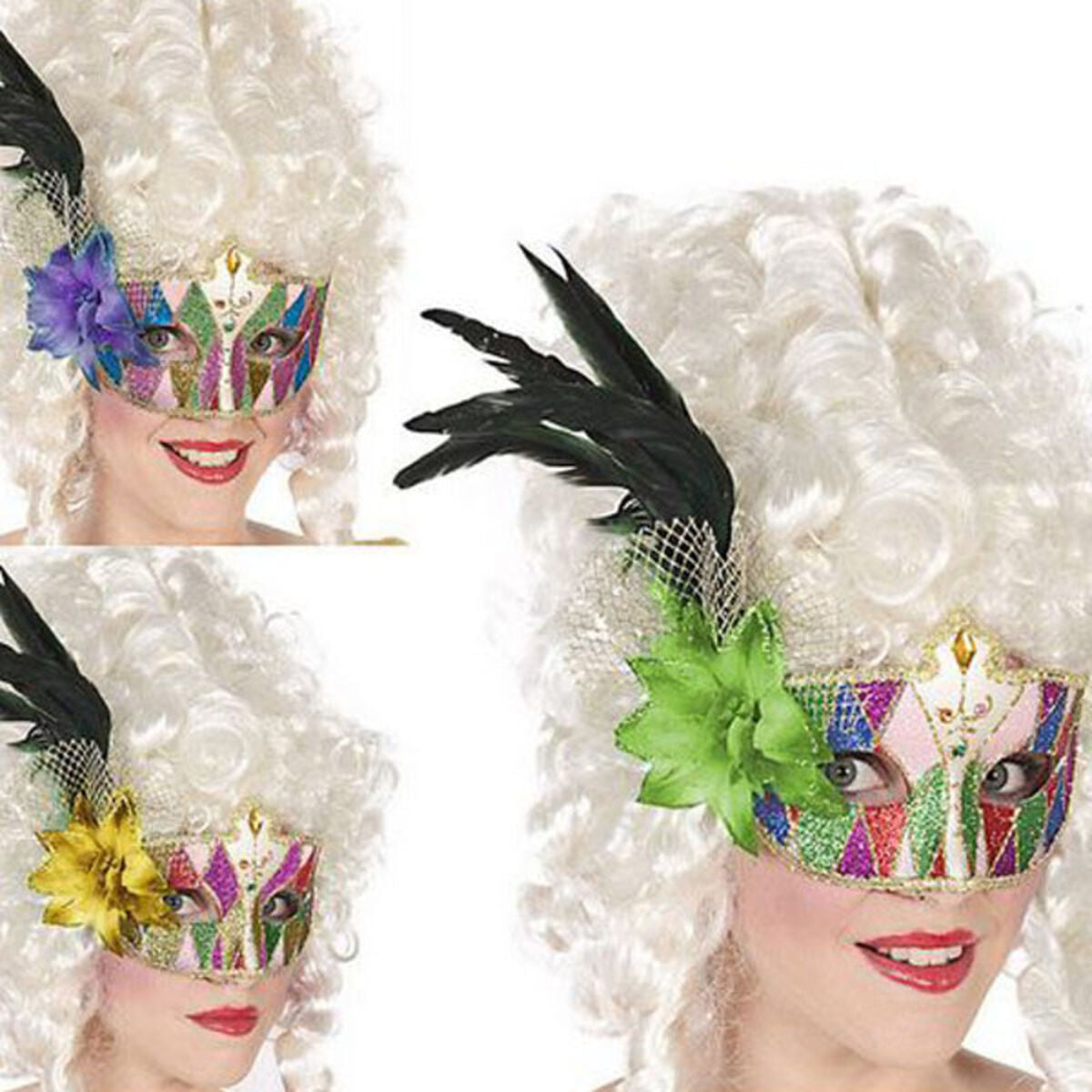 Feather Eye Maske Mehrfarbig – Produktansicht 1