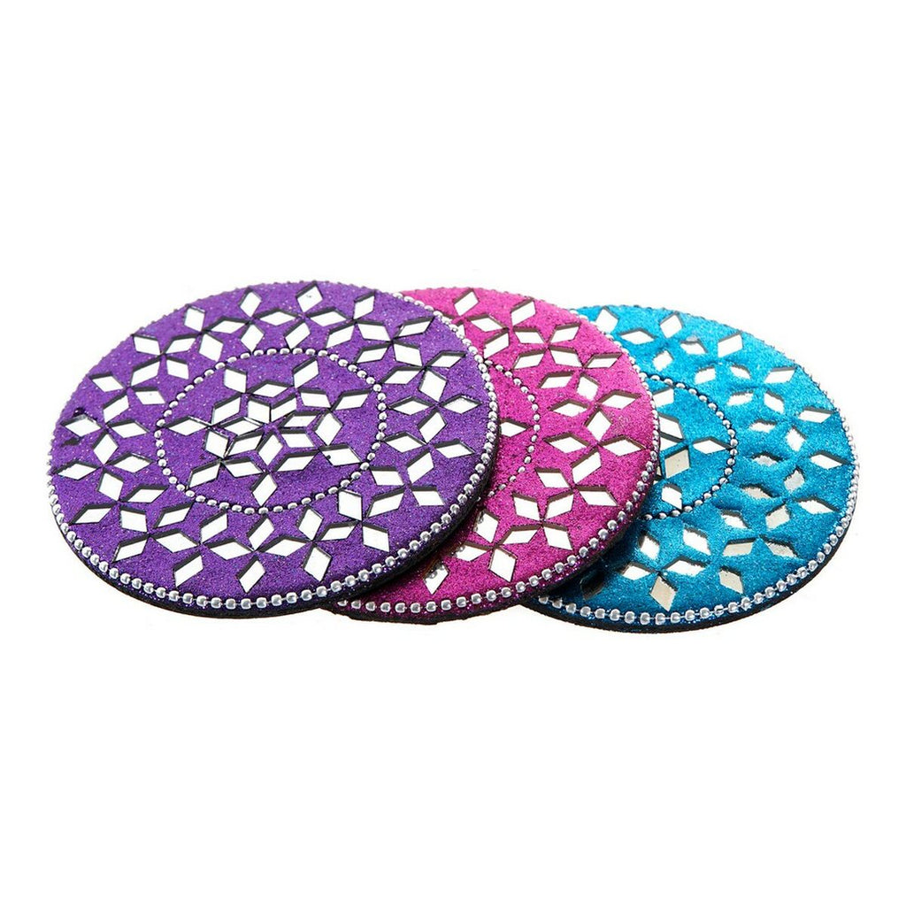 DKD Home Decor Coasters Aluminium MDF Holz – Produktansicht 1