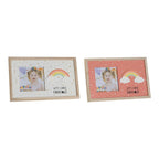DKD Home Decor Bilderrahmen Rainbow Rosa Weiß Kinder-MDF Holz – Produktansicht 1