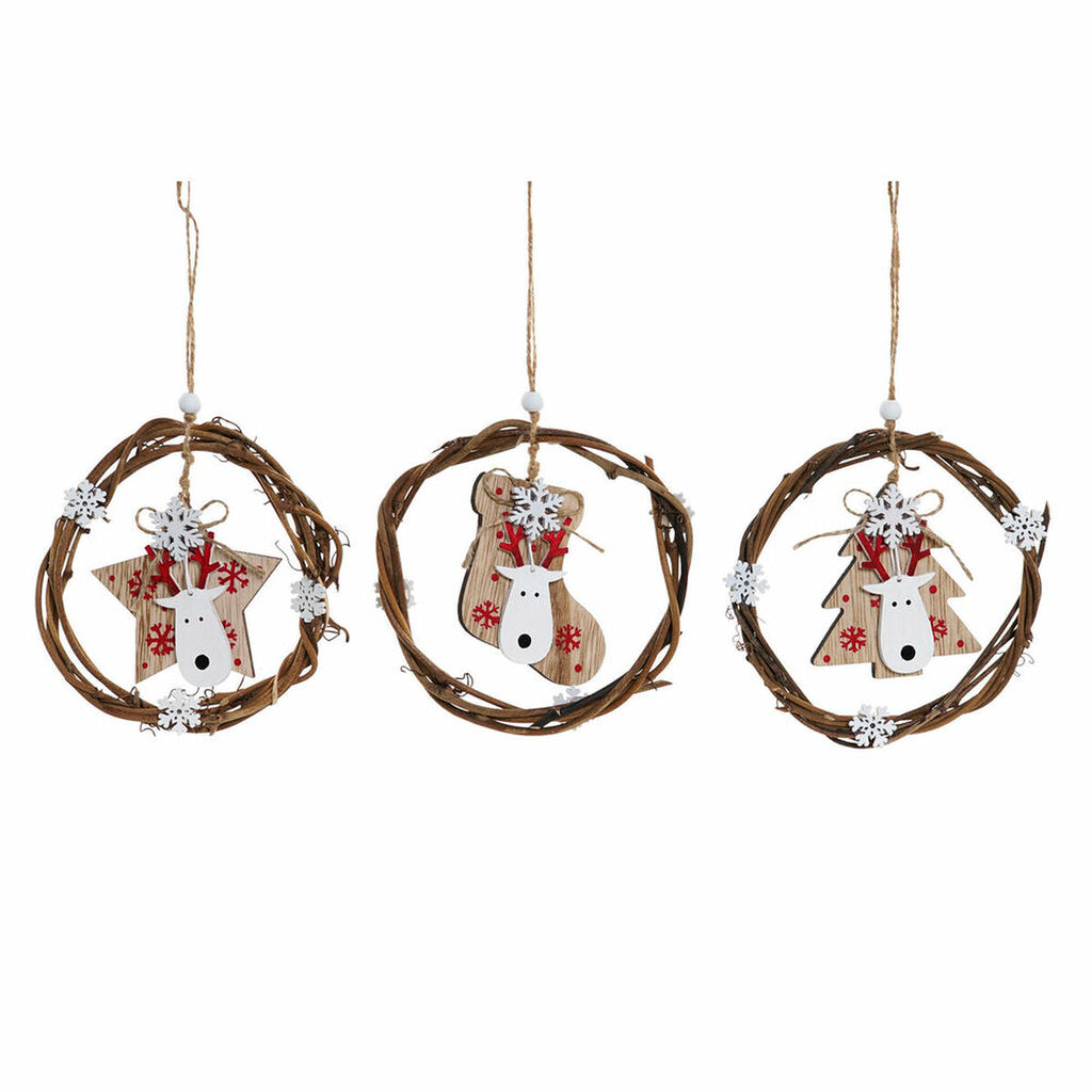 DKD Home Decor Weihnachtskugel Holz – Produktansicht 1