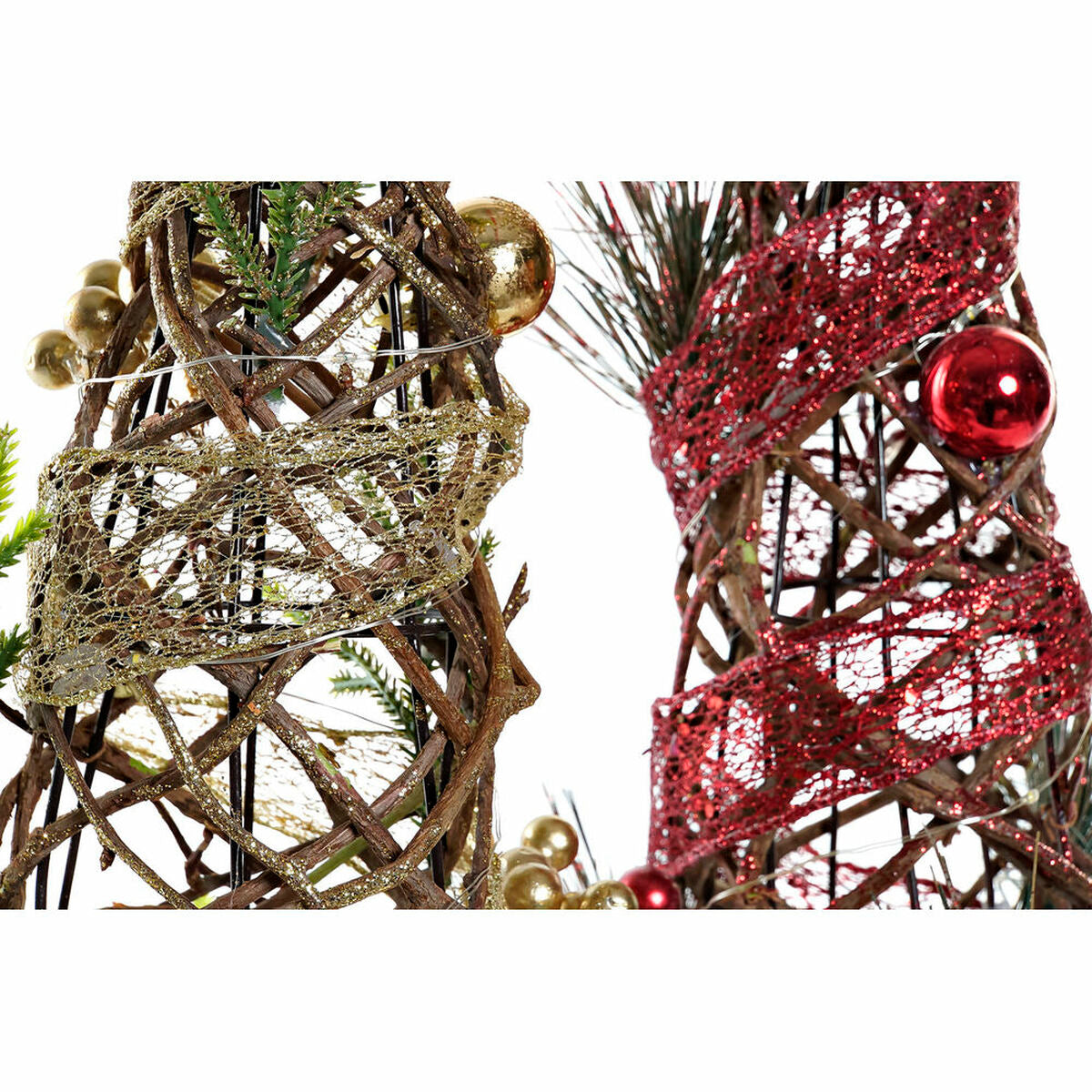 DKD Home Decor Weihnachtsbaum Rot Grün Gold Kunststoff – Produktansicht 3