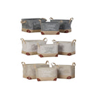 DKD Home Decor Mehrzweckkorb Beige Grau Leicht Braun Holz – Produktansicht 1