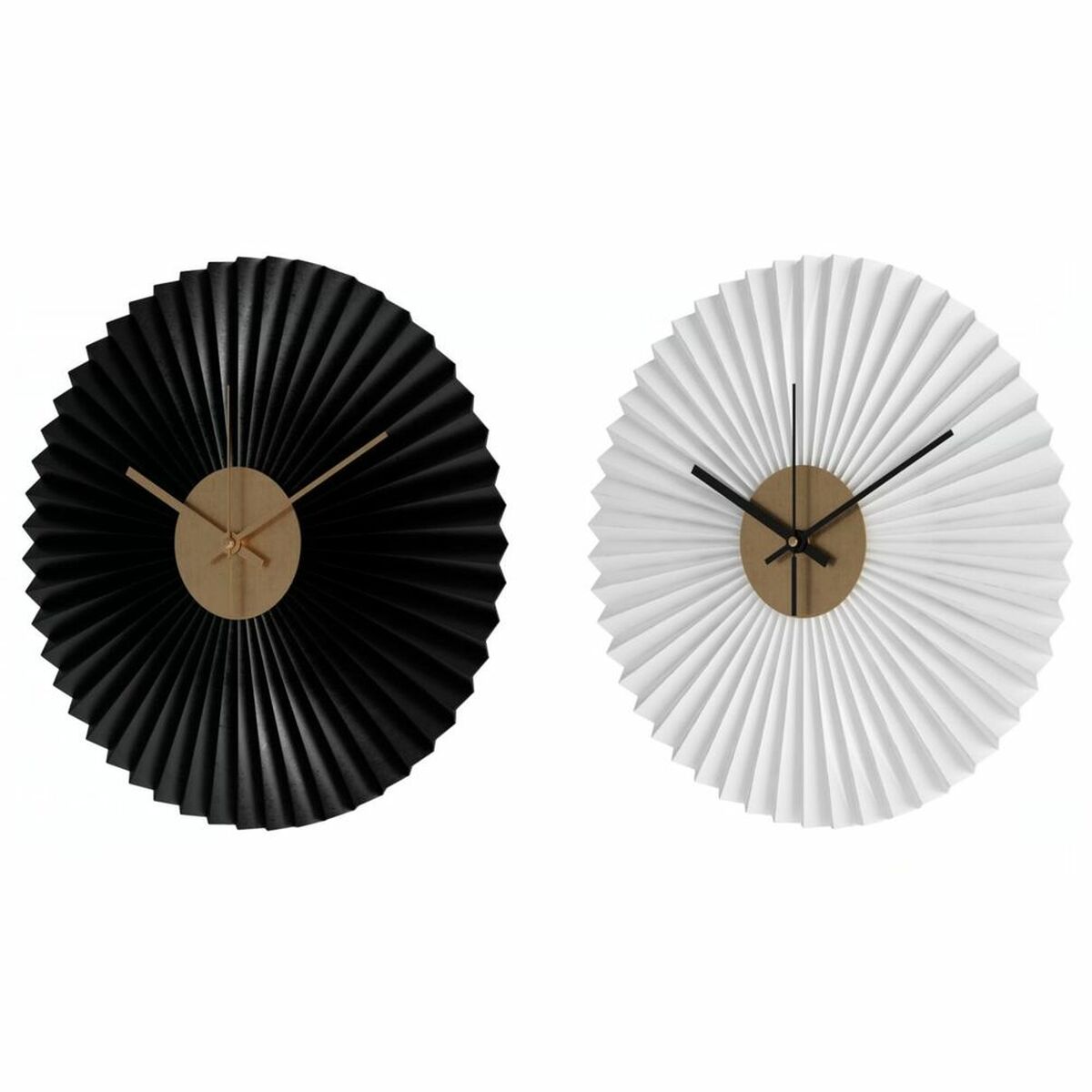 DKD Home Decor Wanduhr Weiß Schwarz Weiß/Schwarz Iron Kunststoff Modern – Produktansicht 1