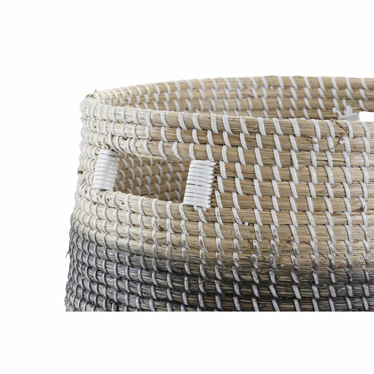 DKD Home Decor Korb-Set Grau Natural Seagrass – Produktansicht 2