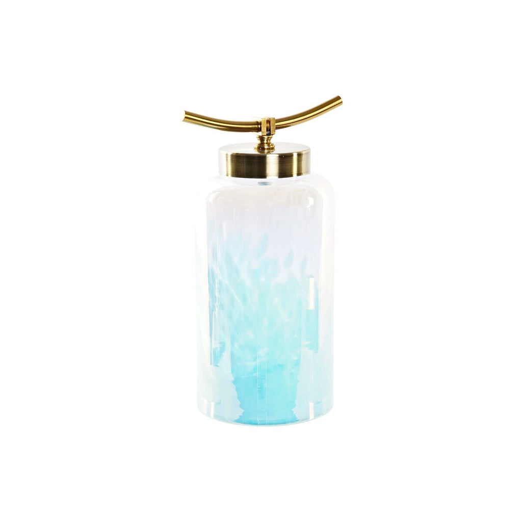 DKD Home Decor Vase Blau Gold Metall Crystal Mediterranean – Produktansicht 1