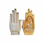 DKD Home Decor Dekofigur Grau Gold Buddha Kunstharz – Produktansicht 2