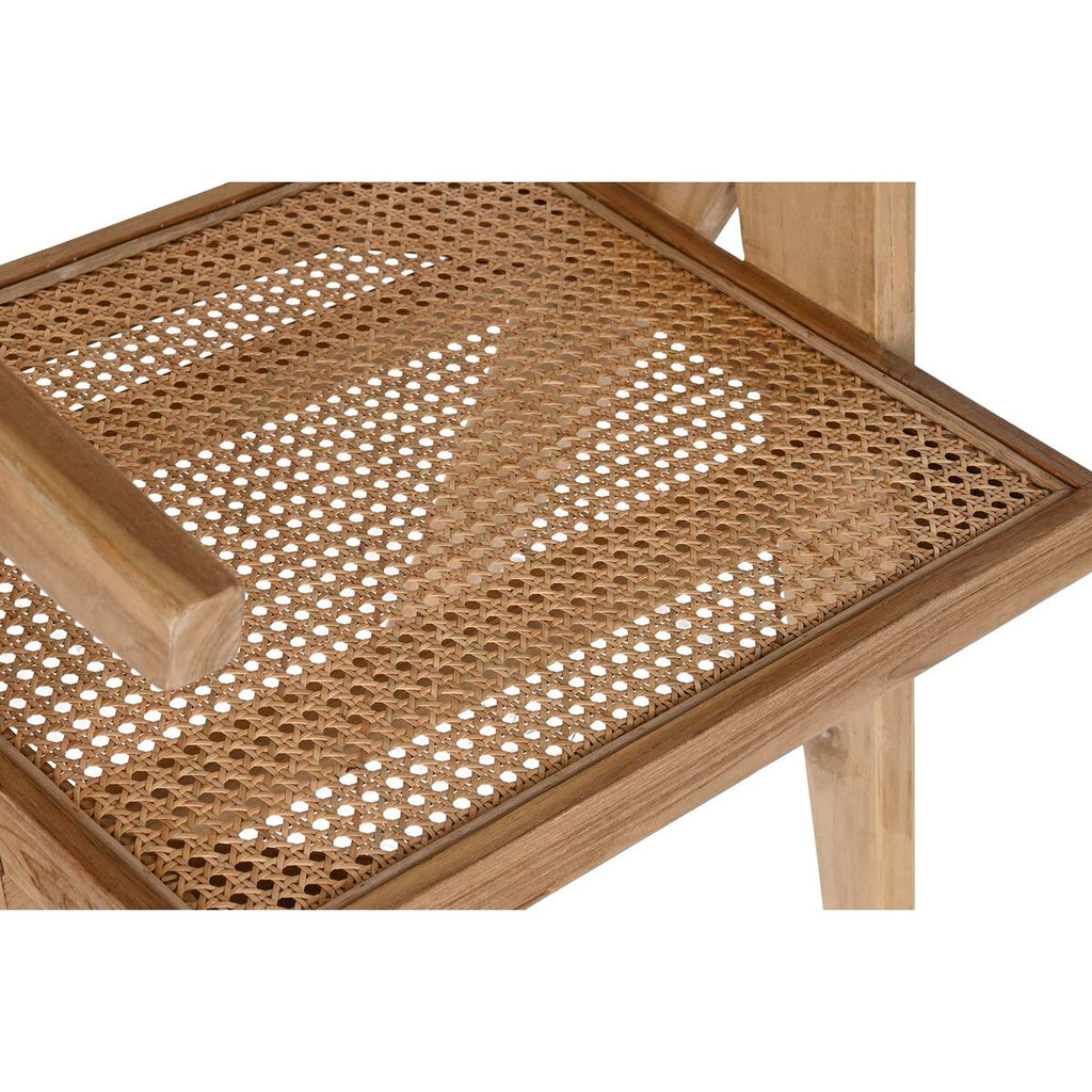 DKD Home Decor Esszimmerstuhl Natural Teak Rattan – Produktansicht 5