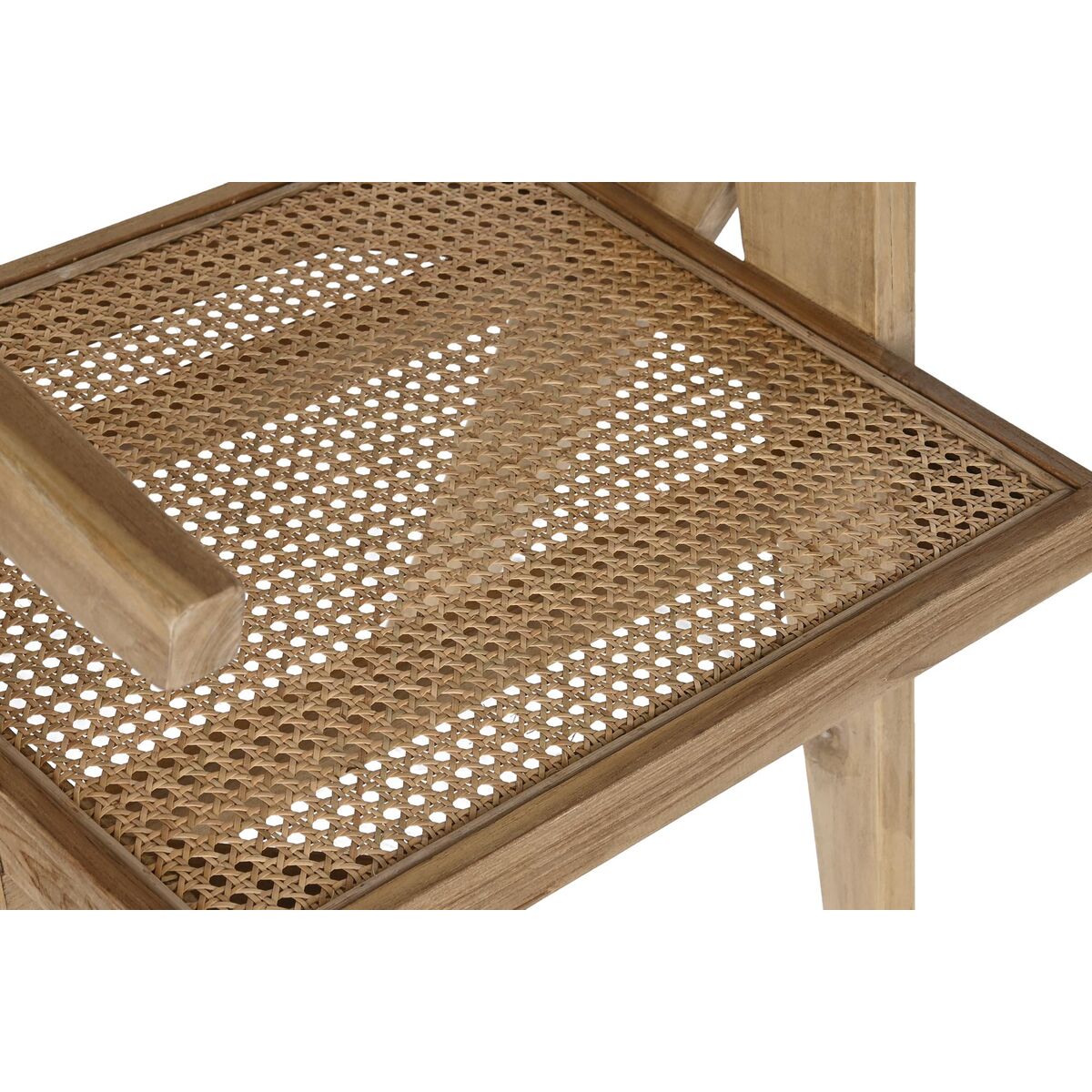 DKD Home Decor Esszimmerstuhl Natural Teak Rattan – Produktansicht 5