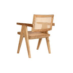 DKD Home Decor Esszimmerstuhl Natural Teak Rattan – Produktansicht 2