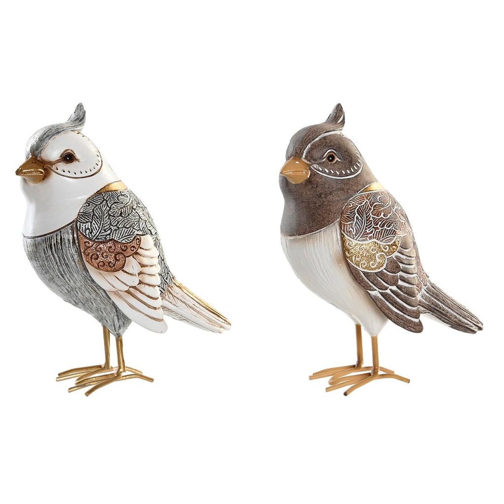 DKD Home Decor Dekofigur Beige Weiß Kunstharz Bird Modern – Produktansicht 1