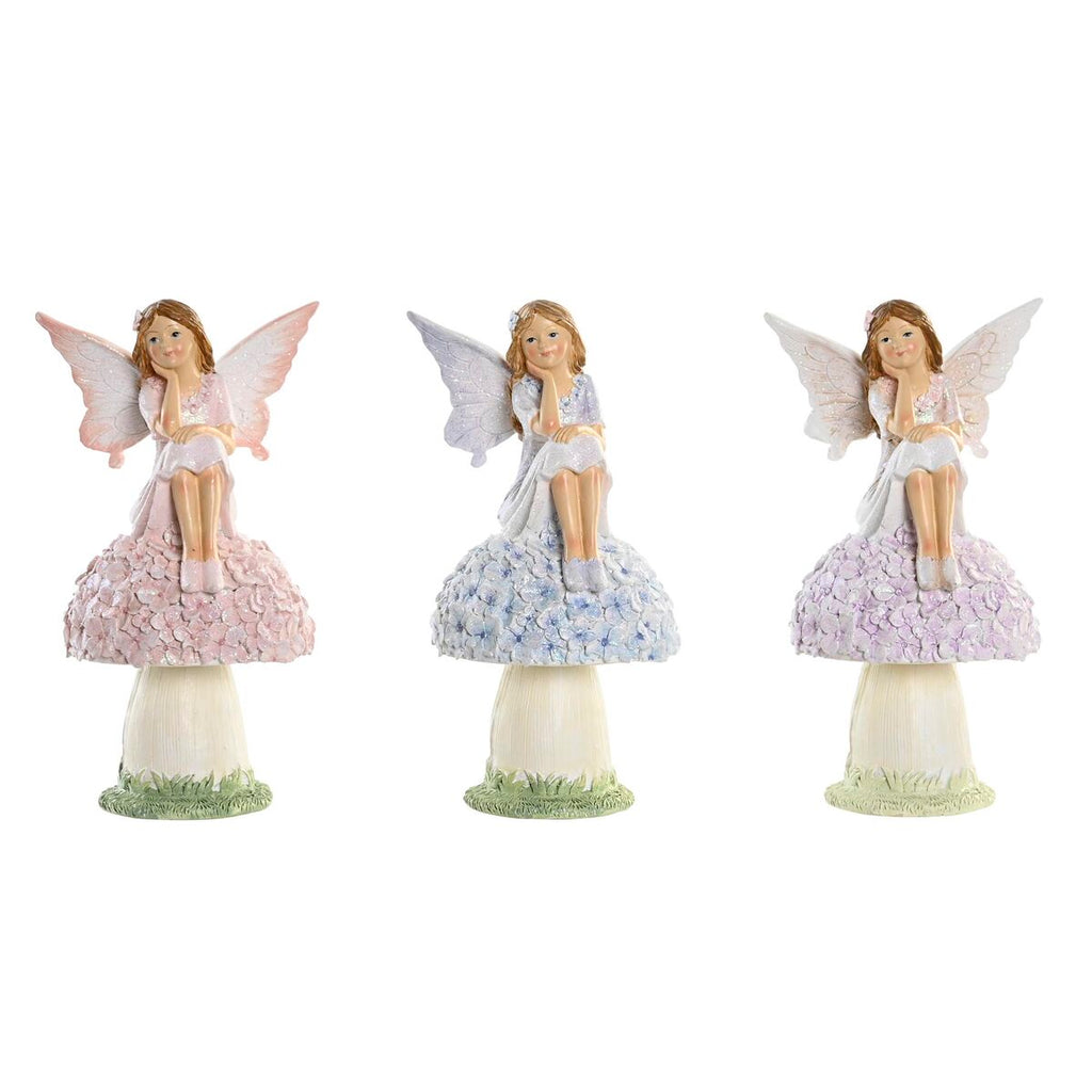 DKD Home Decor Dekofigur Blau Rosa Lilac Fairy – Produktansicht 1